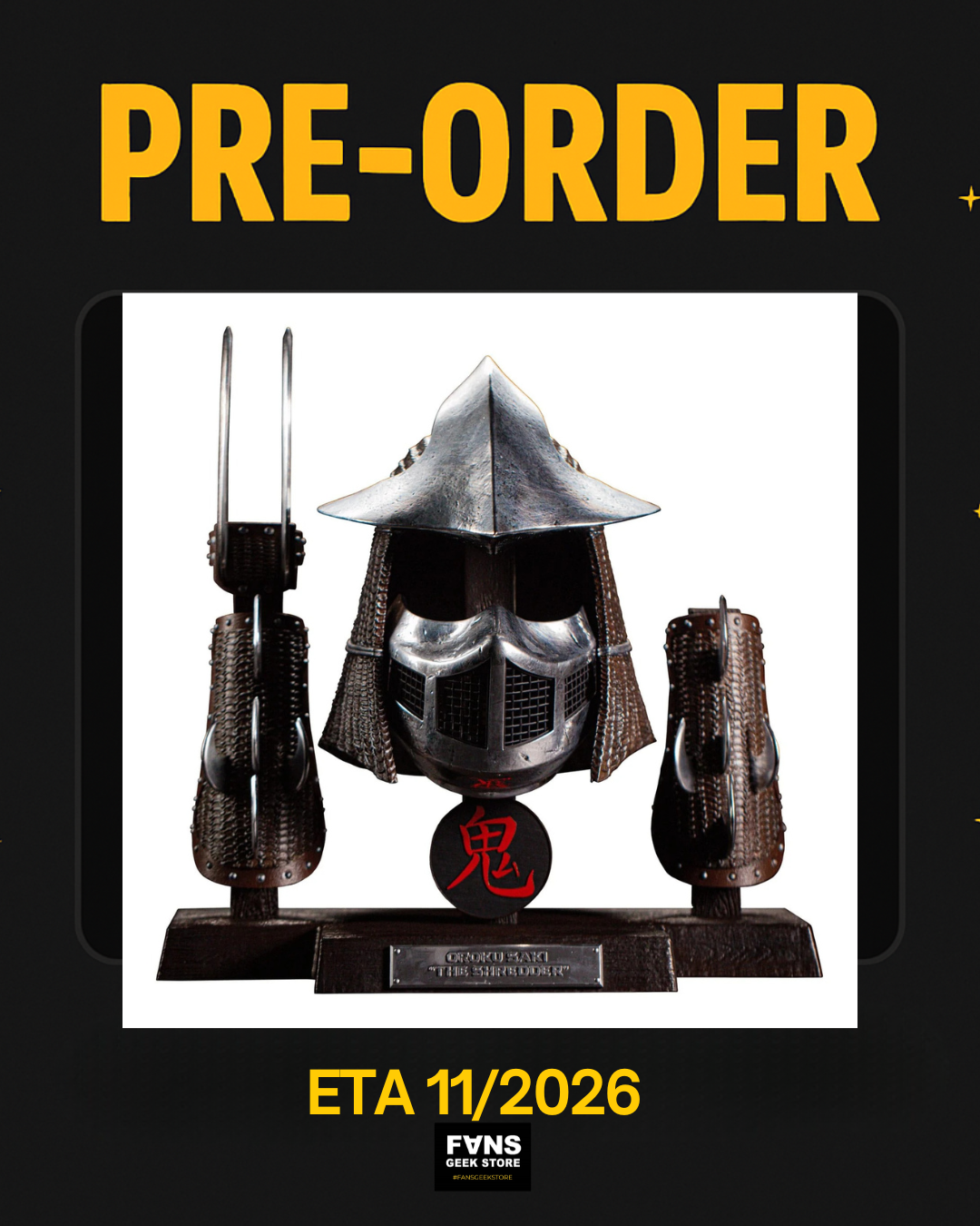 Teenage Mutant Ninja Turtles Life-Size armor set Shredder (Electroplated Edition) 53 cm