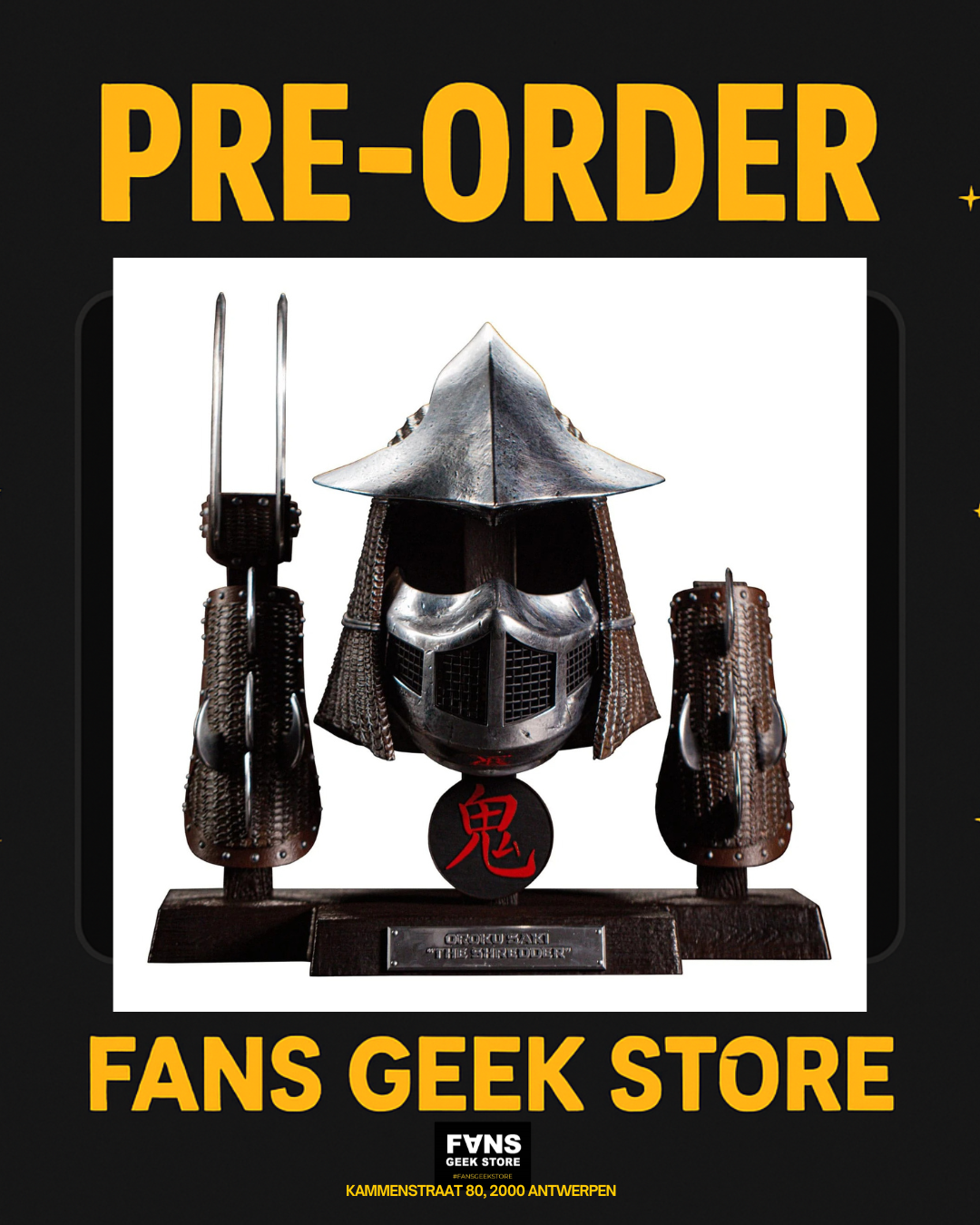 Teenage Mutant Ninja Turtles Life-Size armor set Shredder (Electroplated Edition) 53 cm