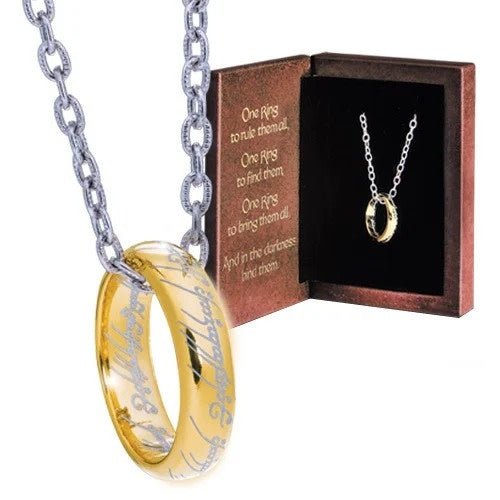 Lord of the Rings: The One Ring - Gold Plated Sterling Silver - Fans Geek Store