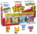 Pokémon Bitty Pop! 4-Pack Serie 2 | Charmander, Jolteon, Lapras & Rattata