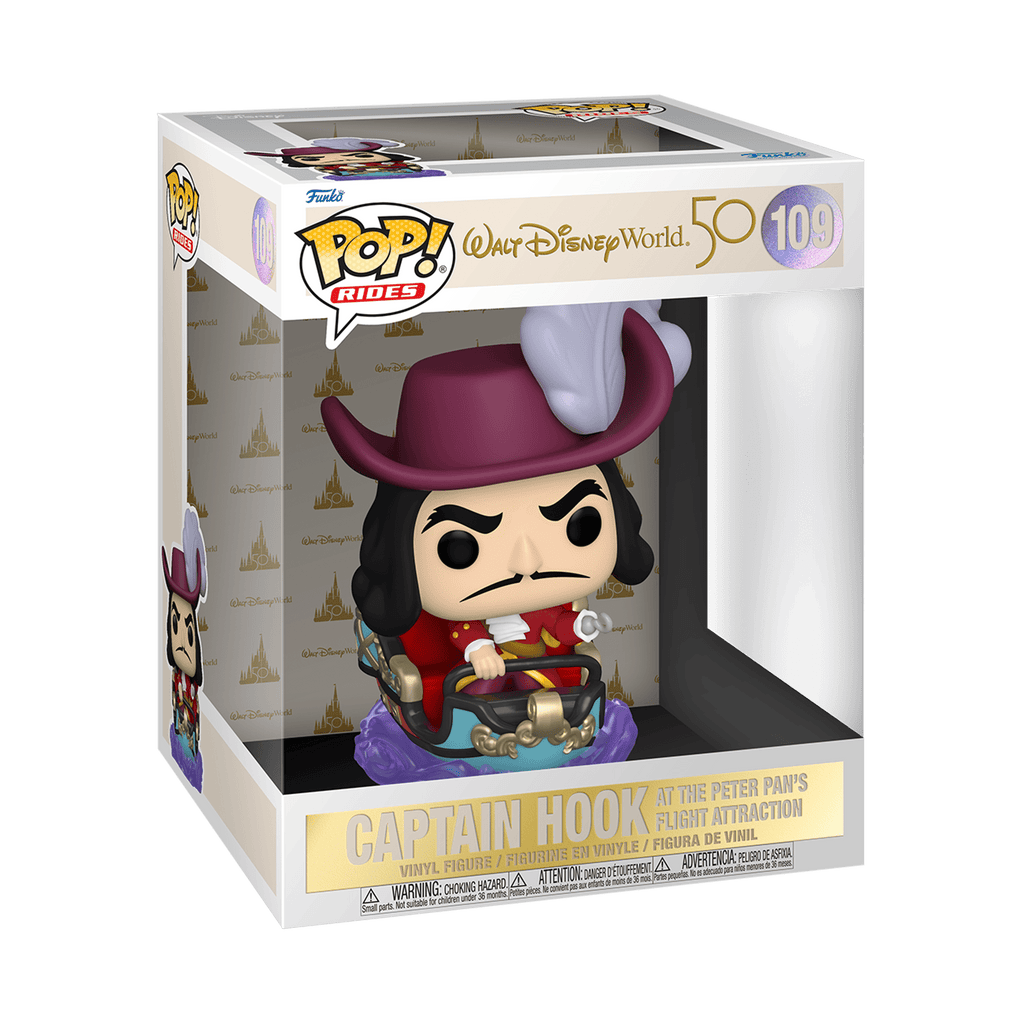 Pop! Disney: Disney World 50th Anniversary - Captain Hook at the Peter Pan's Flight Attraction - Fans Geek Store