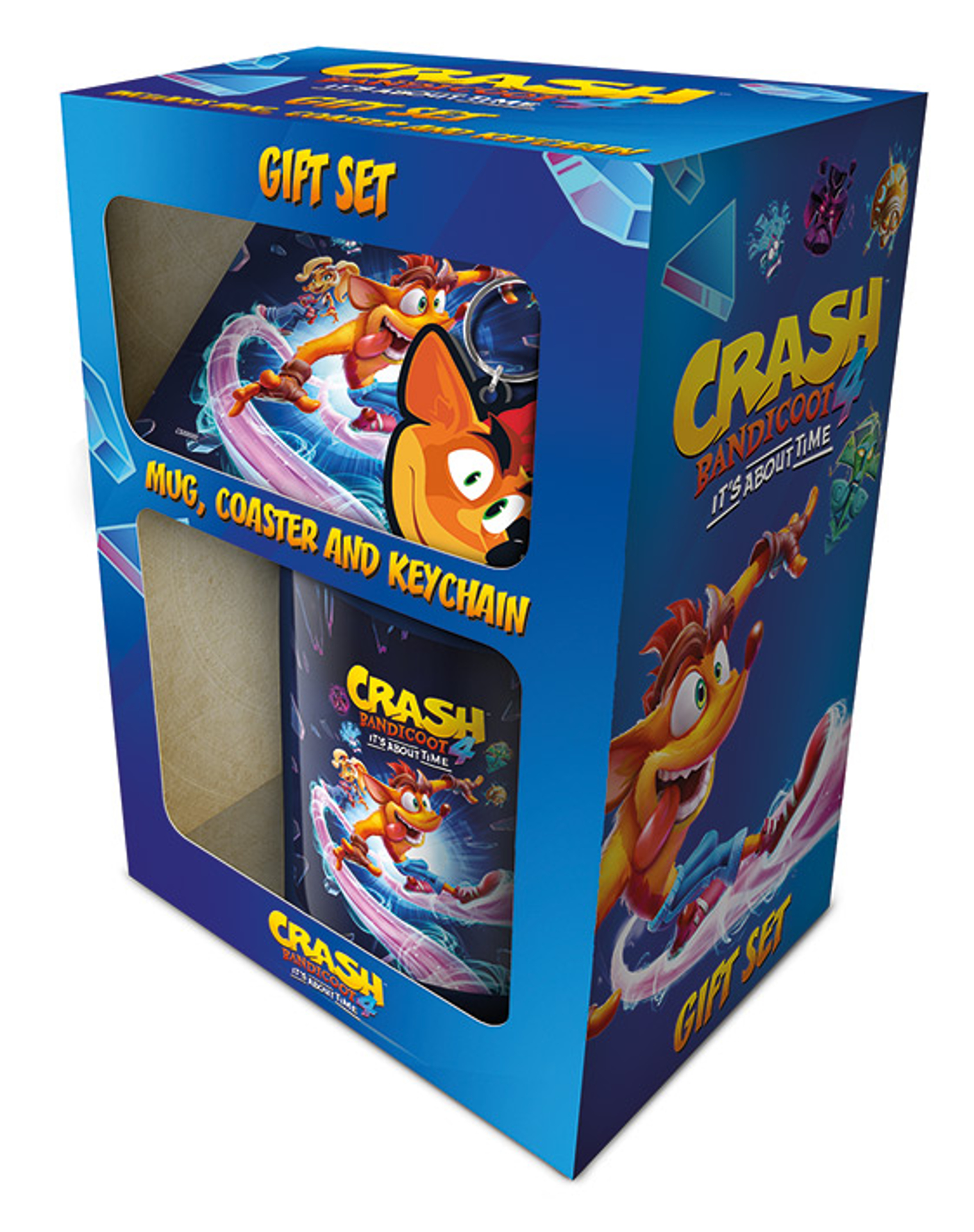 Crash Bandicoot 4 - About Time Mug, Coaster and Keychain Gift Set - Fans Geek Store