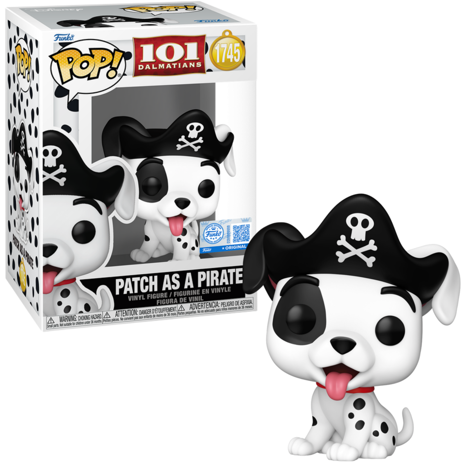 Funko POP! 101 Dalmatiërs 1745 Patch als Piraat Exclusief