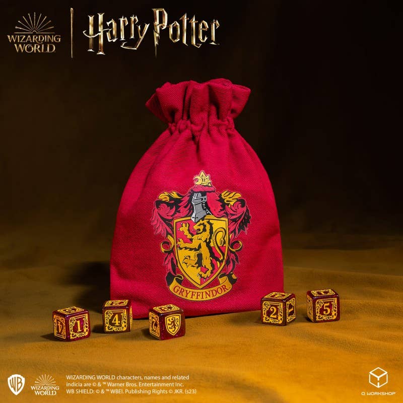 Harry Potter Gryffindor dobbelstenen en etui