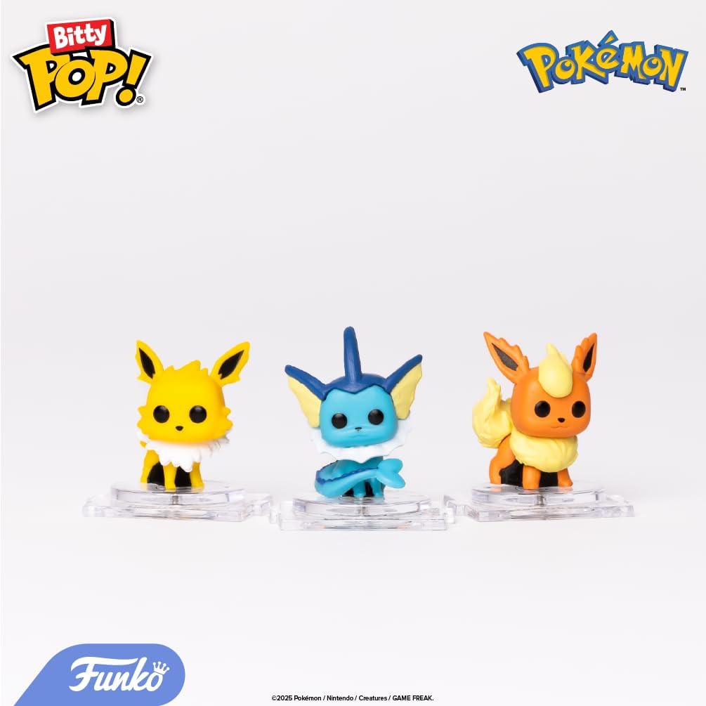 Pokémon Bitty Pop! 4er-Pack Serie 3 | Bisasam, Flamara, Pichu & Glurak