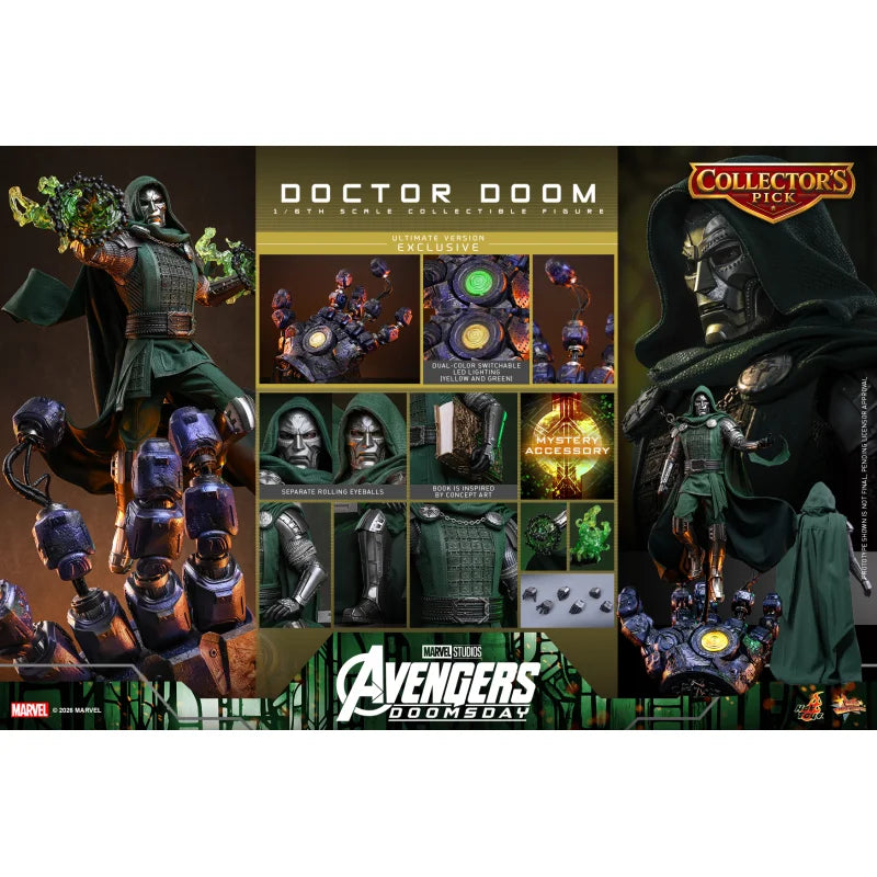 Hot Toys MMS907 Avengers: Doomsday Doctor Doom Ultimate Version 1/6 Actiefiguur 31 cm
