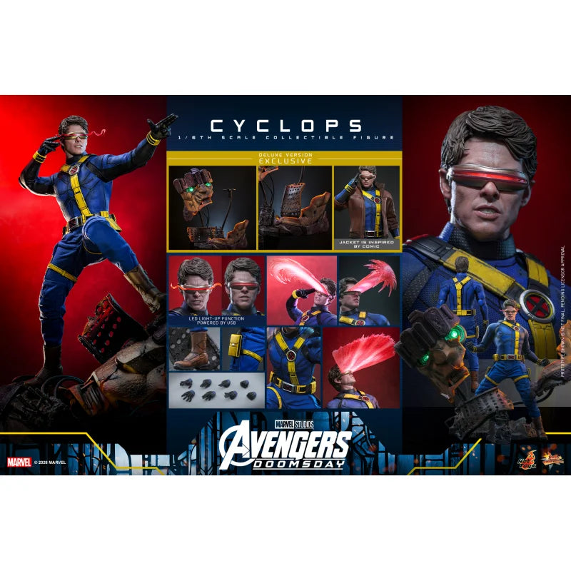 Hot Toys MMS909 Avengers: Doomsday Cyclops Deluxe Version 1/6 Actiefiguur 31 cm