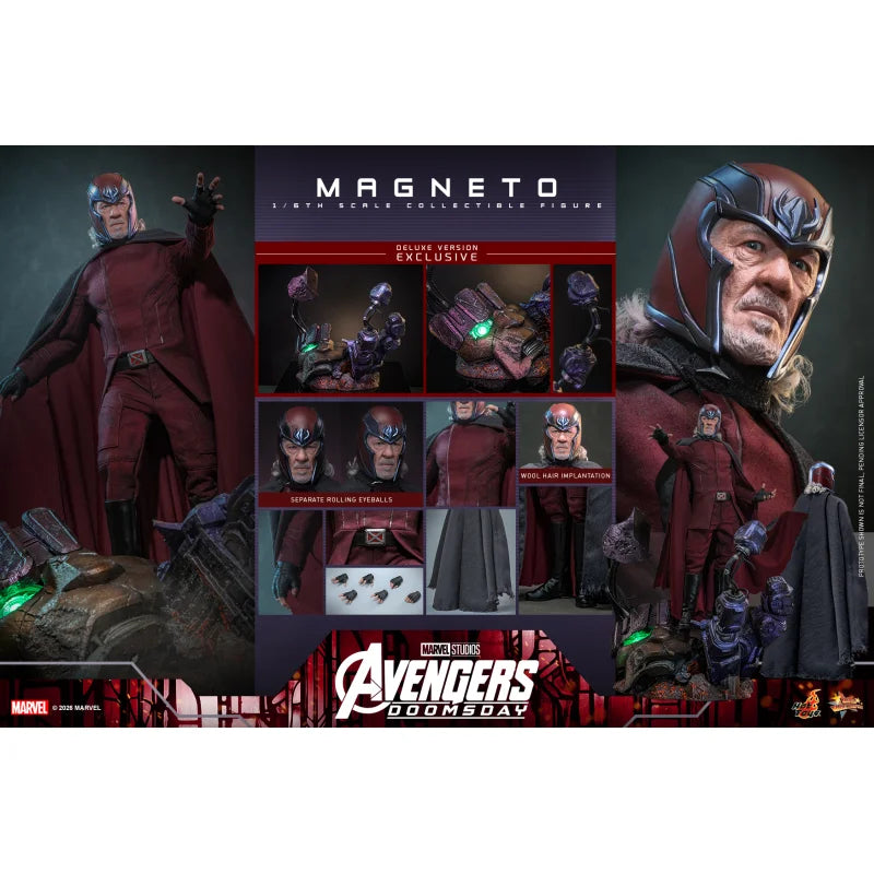 Hot Toys MMS913 Avengers: Doomsday Magneto Deluxe Version 1/6 Actiefiguur 30 cm