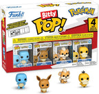 Pokémon Bitty Pop! 4-Pack Serie 4 | Squirtle, Eevee, Growlithe & Psyduck