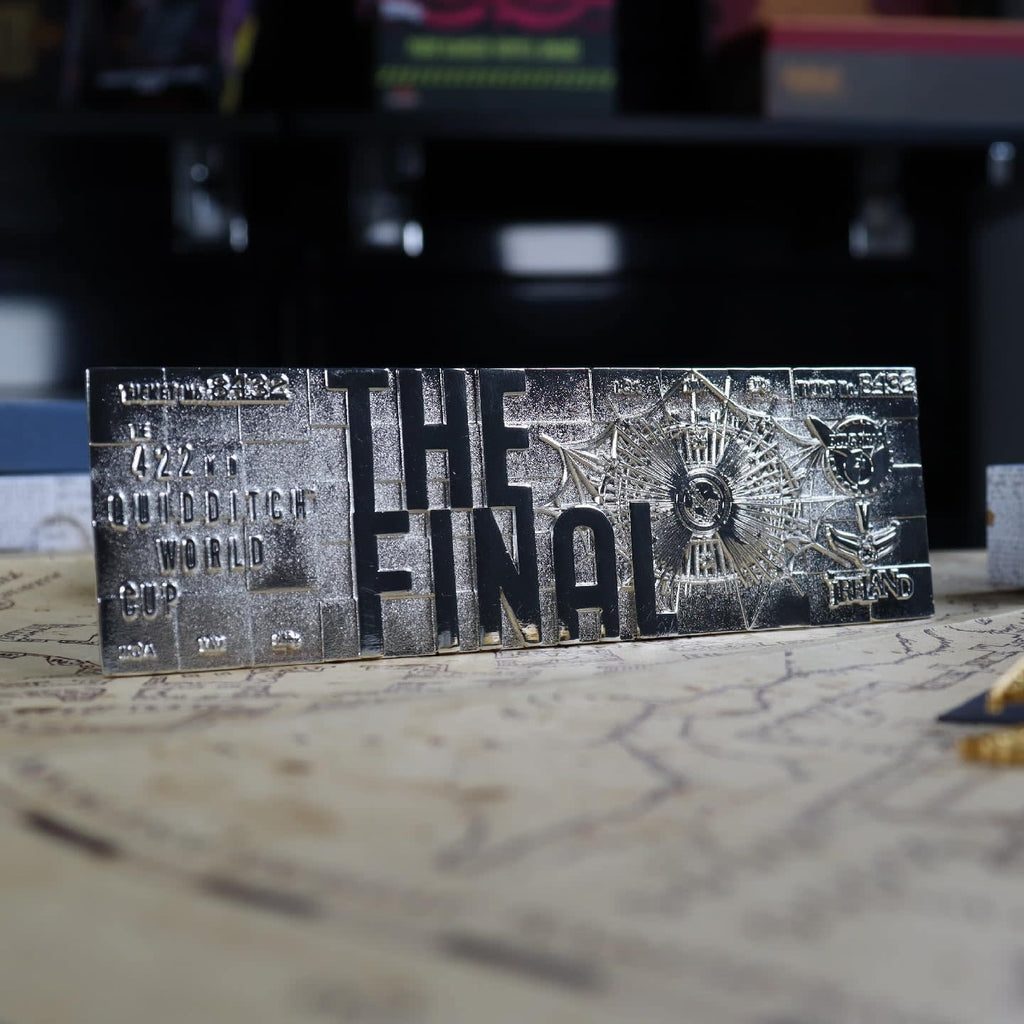 Harry Potter Limited Edition .999 Silver Plated Replica Quidditch World Cup Ticket - Fans Geek Store