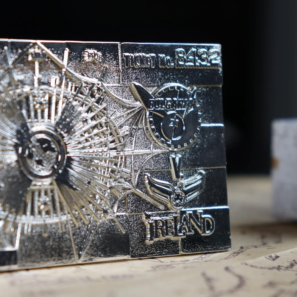 Harry Potter Limited Edition .999 Silver Plated Replica Quidditch World Cup Ticket - Fans Geek Store