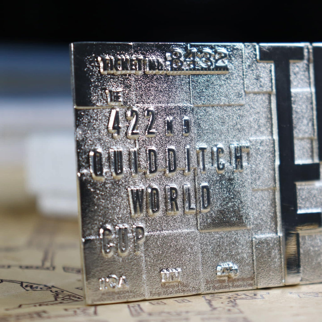 Harry Potter Limited Edition .999 Silver Plated Replica Quidditch World Cup Ticket - Fans Geek Store