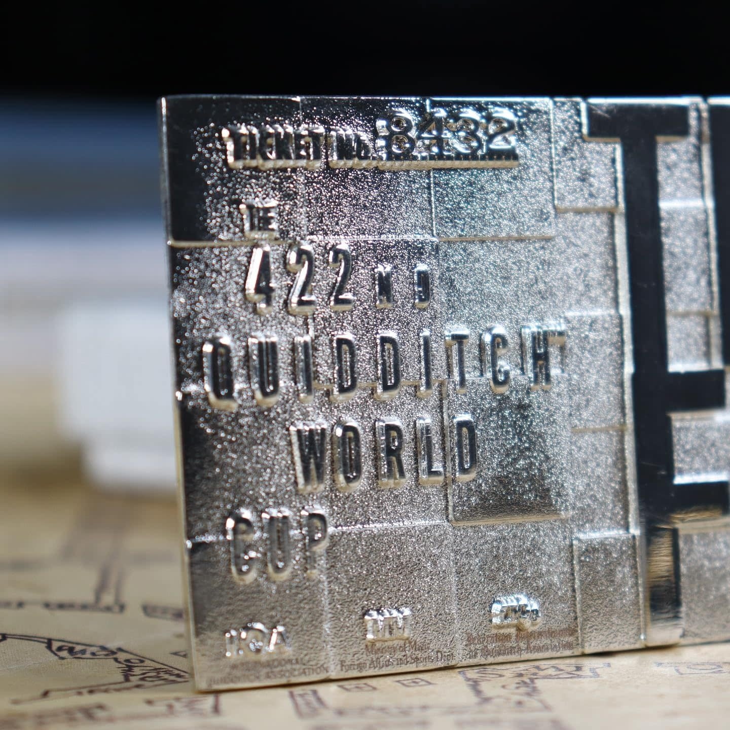 Harry Potter Limited Edition .999 Silver Plated Replica Quidditch World Cup Ticket - Fans Geek Store