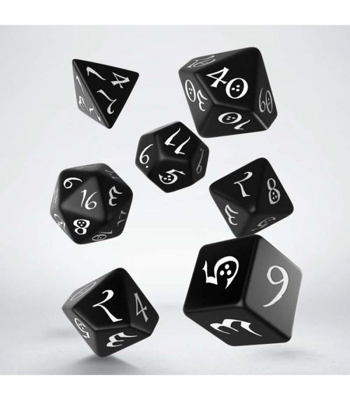 Classic RPG Dobbelsteenset Zwart & Wit - 7 Stuks