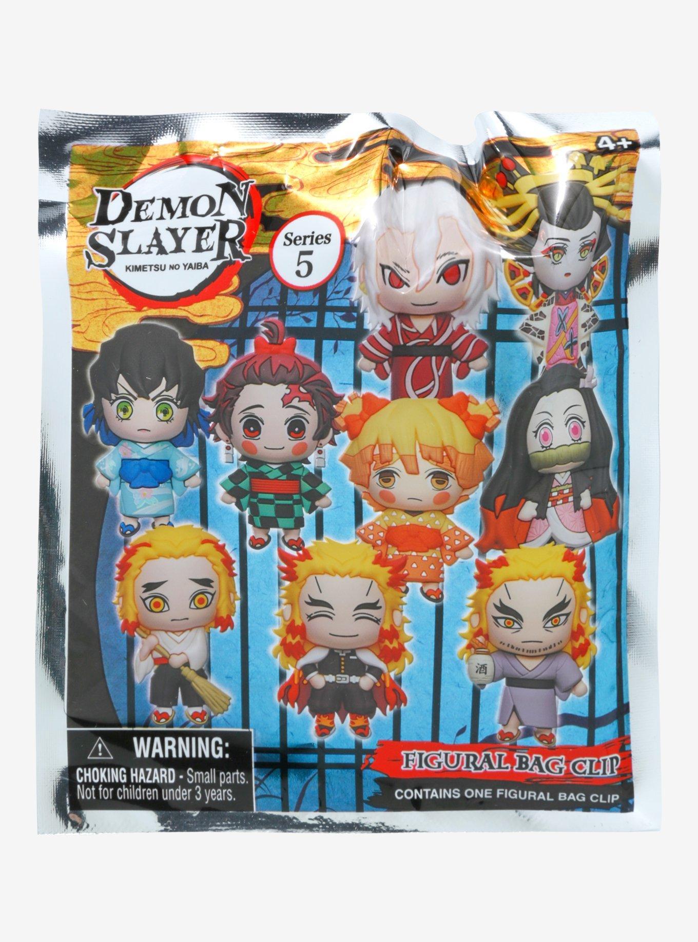 Demon Slayer Kimetsu no Yaiba – 3D PVC Bag Clips Serie 5 | Display 24 Blind Bags
