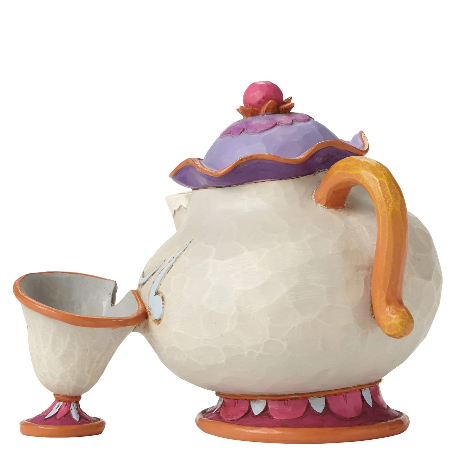 Disney Traditions Mrs Potts en Chip gietsteen beeldje, crème afgewerkt