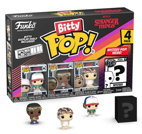 Stranger Things – Dustin Bitty POP! Vinyl Figuur 4-Pack 2,5cm