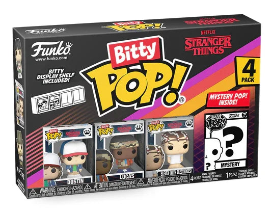 Stranger Things – Dustin Bitty POP! Vinyl Figuur 4-Pack 2,5cm