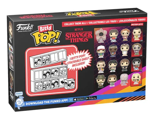 Stranger Things – Dustin Bitty POP! Vinyl Figuur 4-Pack 2,5cm
