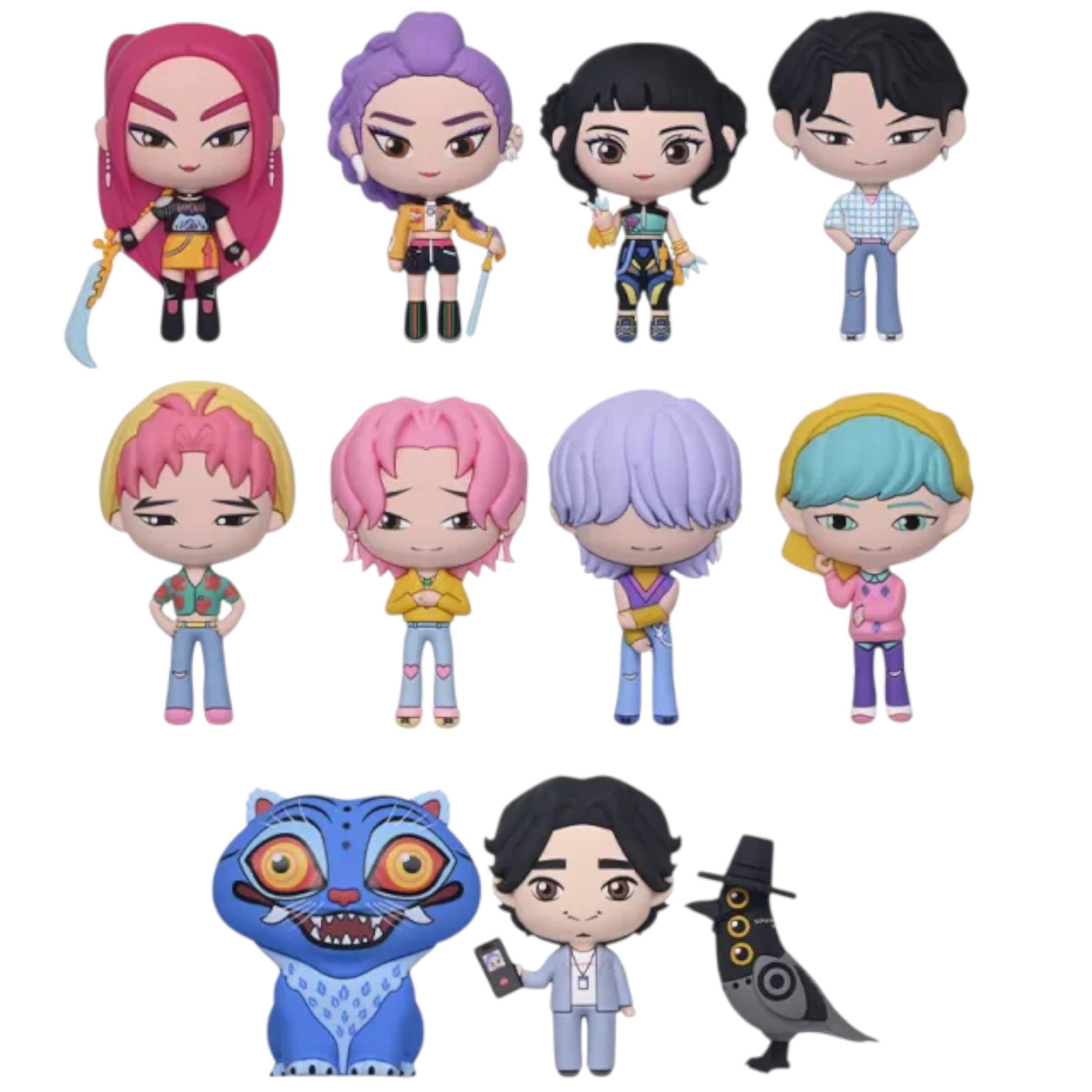 K-Pop Demon Hunter 3D PVC Bag Clips Serie 1 - Display 24 Blind Bags Fans Gek Store 