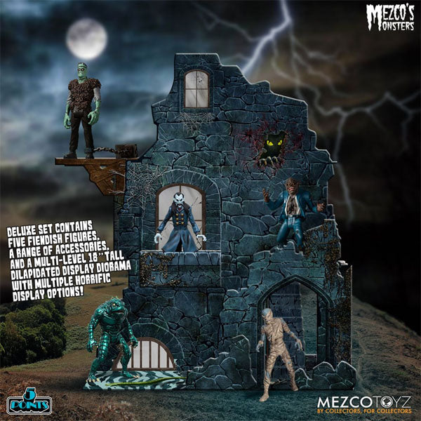 Mezco Monsters 5 Points Tower of Fear Figuur Set 9 cm