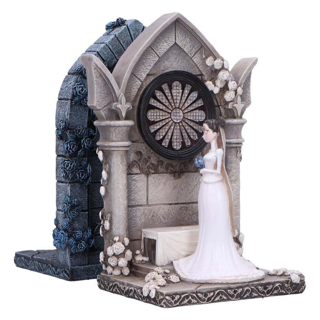 Nemesis Now Corpse Bride – Emily & Victoria Boekensteunen 19 cm (Set van 2)