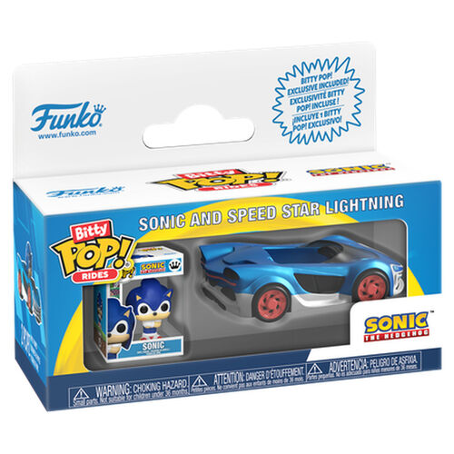 Sonic the Hedgehog Bitty Pop! Ride Speed Star met Sonic Vinyl Figuur 2,5 cm - Funko