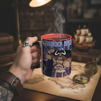 Fans Geek Store One Piece heat-sensitive ceramic mug featuring Luffy and Kaido battle scene with steam rising