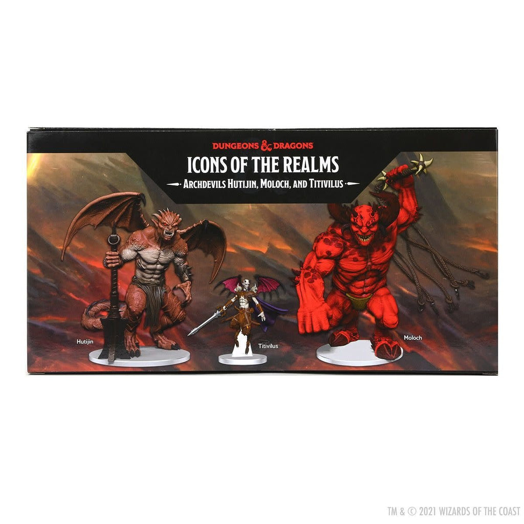 Dungeons & Dragons: Icons of the Realms - Archdevils Hutijin Moloch Titivilus Miniature Set - Fans Geek Store