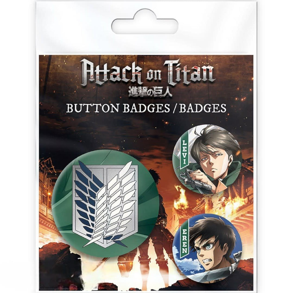ATTACK ON TITAN Badge Pack Eren & Levi - Fans Geek Store