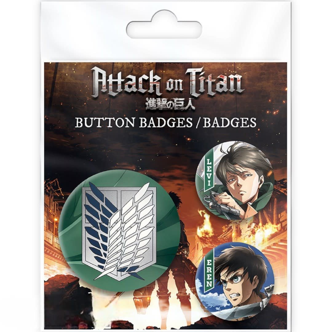 ATTACK ON TITAN Badge Pack Eren & Levi - Fans Geek Store
