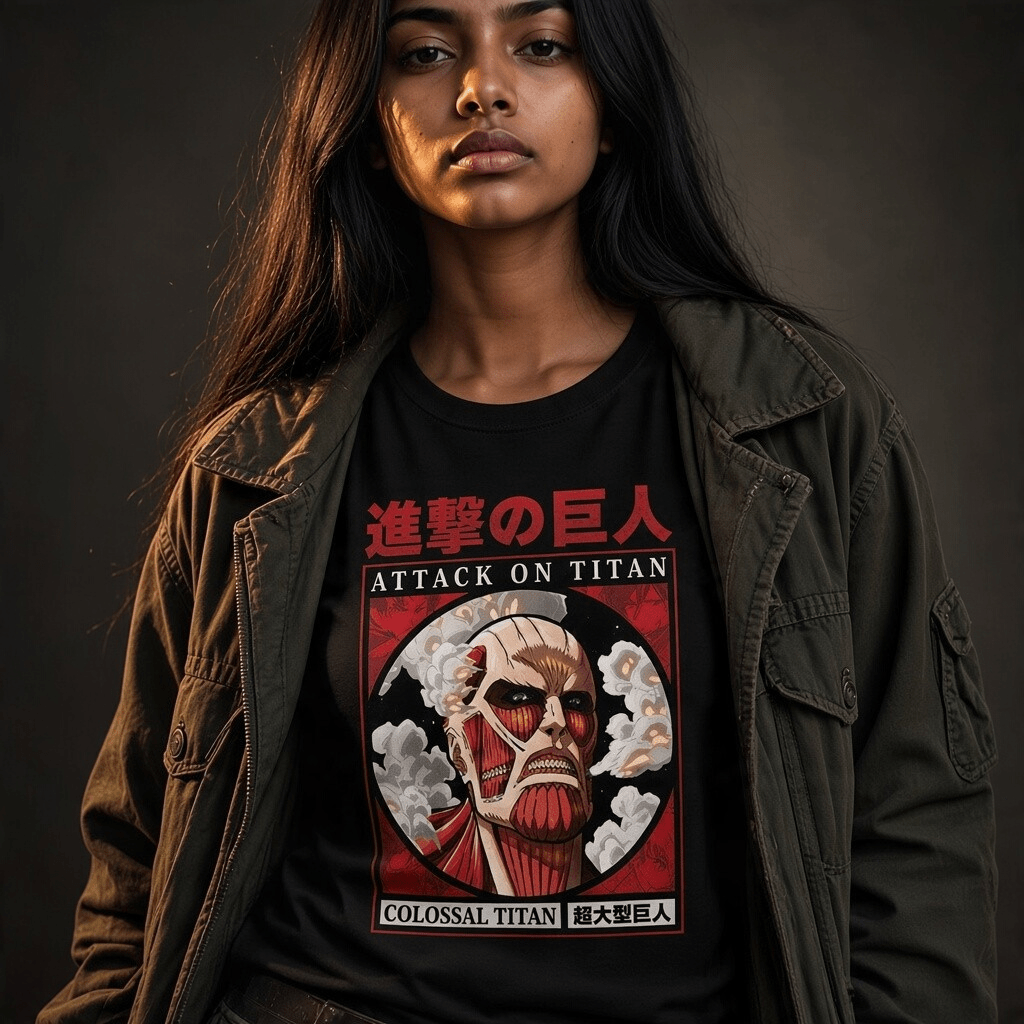 Attack on Titan Colossal Titan zwart unisex T-shirt - Fans Geek Storeproduct_type#ABYstyle