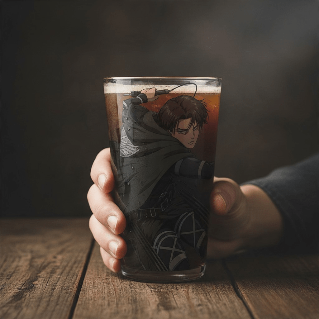 Attack on Titan Levi seizoen 4 - drinkglas – 400 ml - Fans Geek Storeproduct_type#ABYstyle