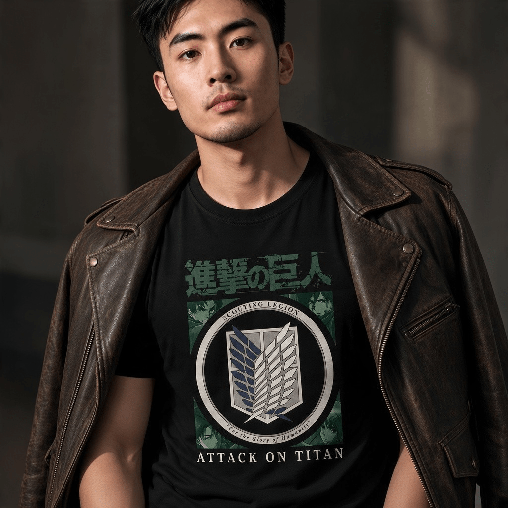 Attack on Titan Scout Legion zwart unisex T-shirt - Fans Geek Storeproduct_type#ABYstyle