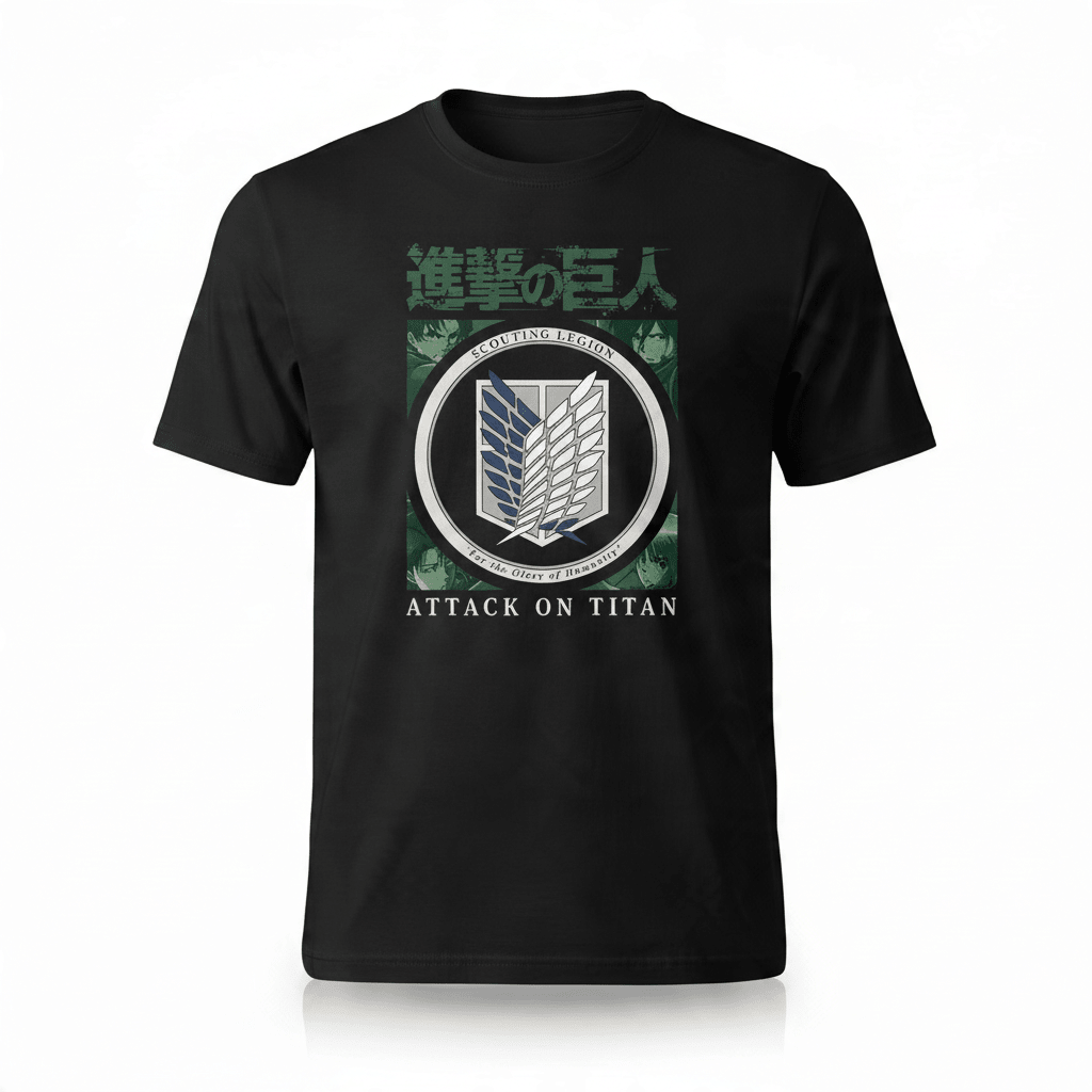 Attack on Titan Scout Legion zwart unisex T-shirt - Fans Geek Storeproduct_type#ABYstyle