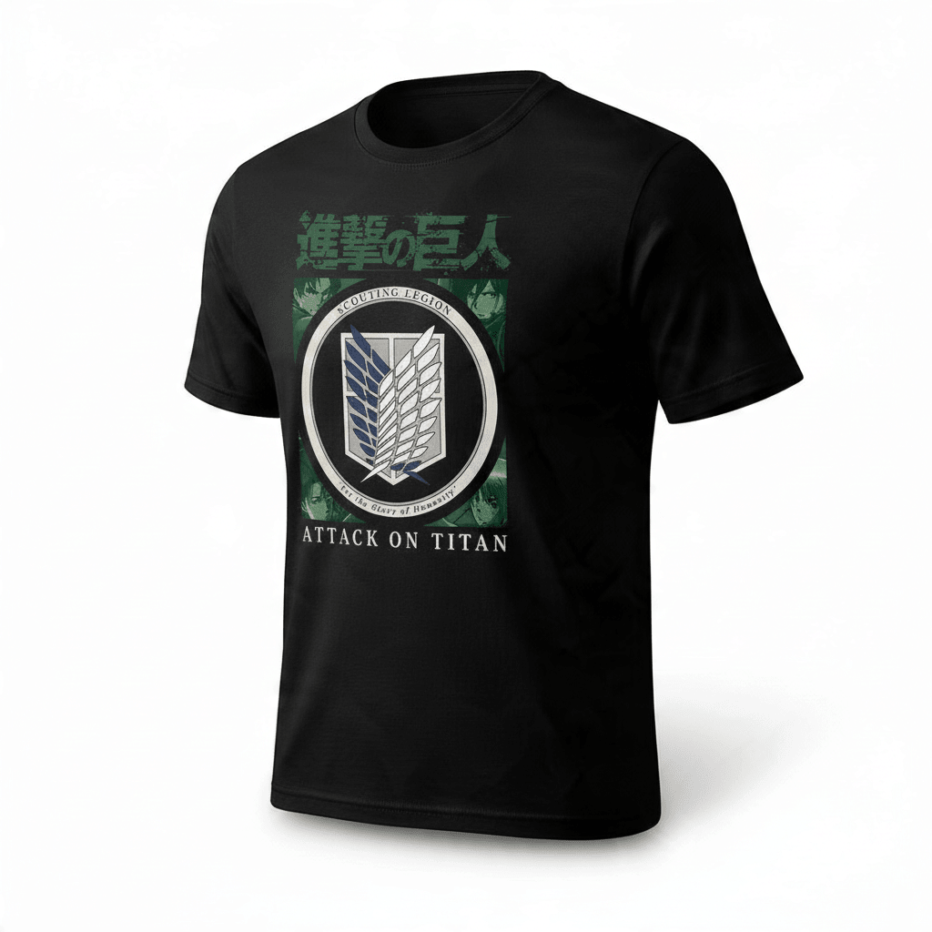 Attack on Titan Scout Legion zwart unisex T-shirt - Fans Geek Storeproduct_type#ABYstyle