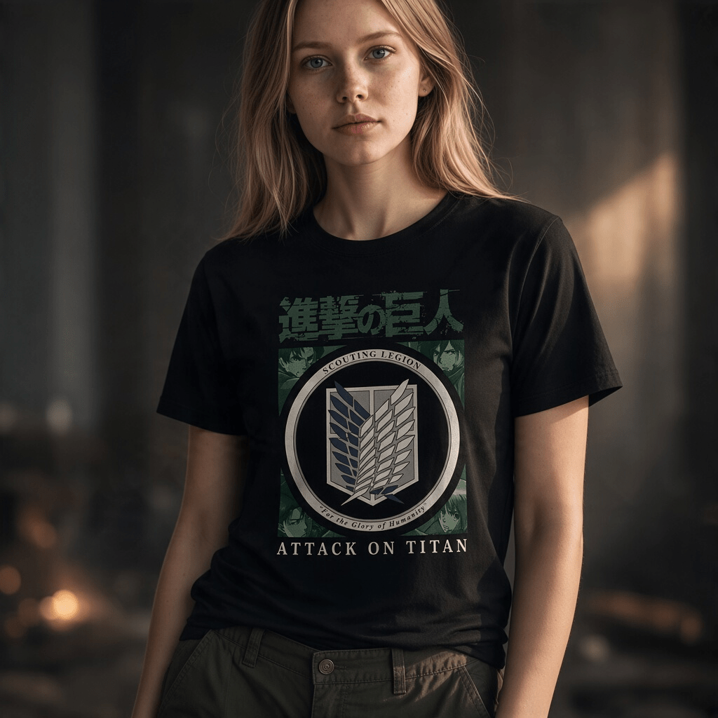 Attack on Titan Scout Legion zwart unisex T-shirt - Fans Geek Storeproduct_type#ABYstyle