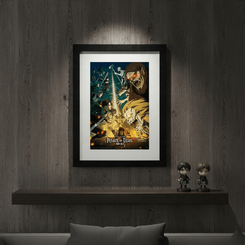 Attack on Titan seizoen 4 ingelijste poster – Key Art 3 - Fans Geek Storeproduct_type#GB Eye