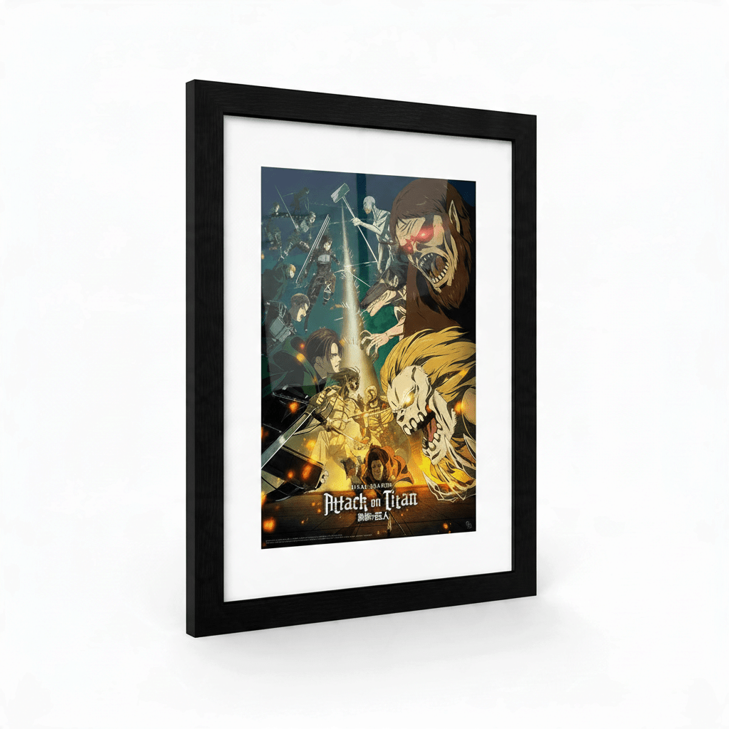 Attack on Titan seizoen 4 ingelijste poster – Key Art 3 - Fans Geek Storeproduct_type#GB Eye