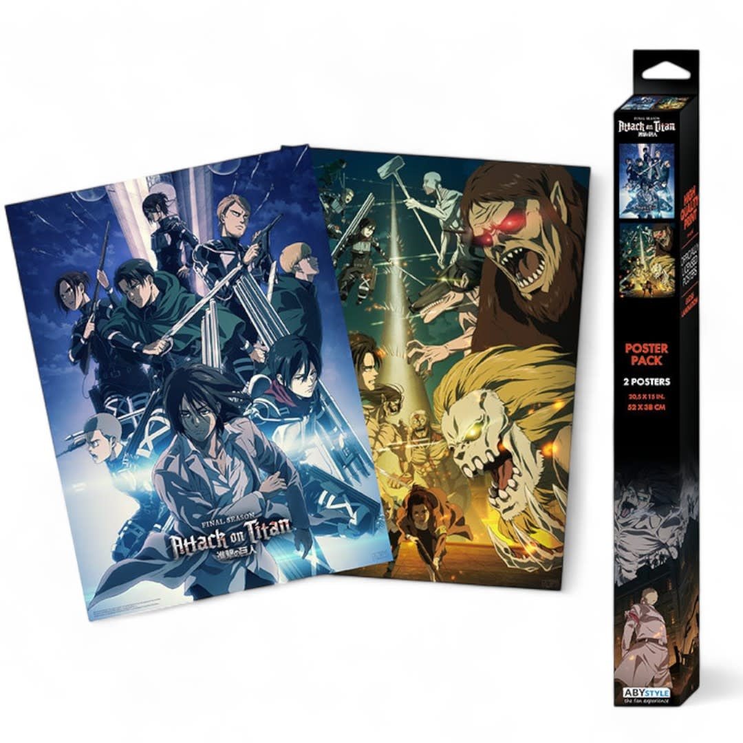 ATTACK ON TITAN - Set 2 Posters Chibi 52x38 - Set - Fans Geek Store