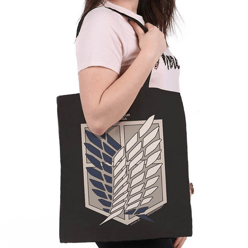 Attack on Titan zwarte katoenen draagtas met Scouts-embleem - Fans Geek Storeproduct_type#ABYstyle