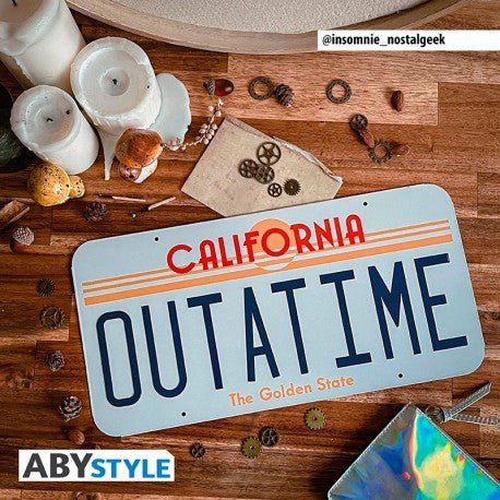 Back to the Future Metalen Bord OUTATIME 19x38 cm - Fans Geek Storeproduct_typeAbysse