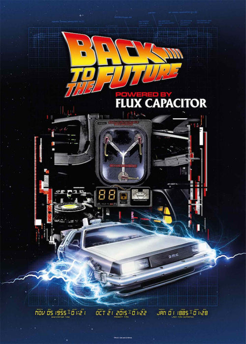 Back To The Future: Powered By Flux Capacitor 1000 Piece Puzzle - Fans Geek Store