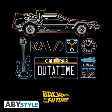 Back to the Future T-shirt DeLorean Heren ABYstyle Zwart - Fans Geek Storeproduct_typeABYstyle