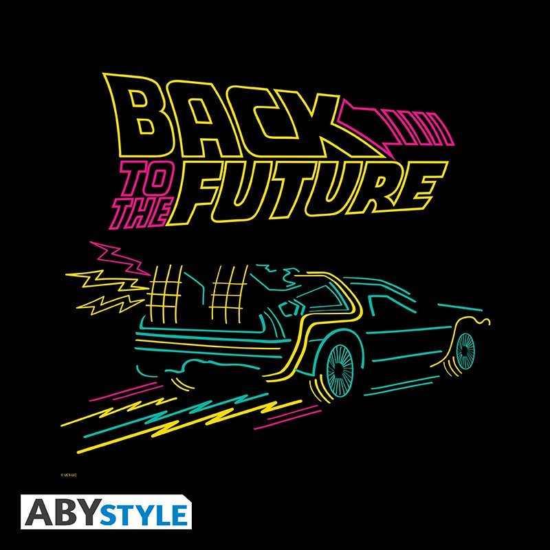 Back to the Future Tote Bag Neon DeLorean 37x42 cm - Fans Geek Storeproduct_typeAbysse