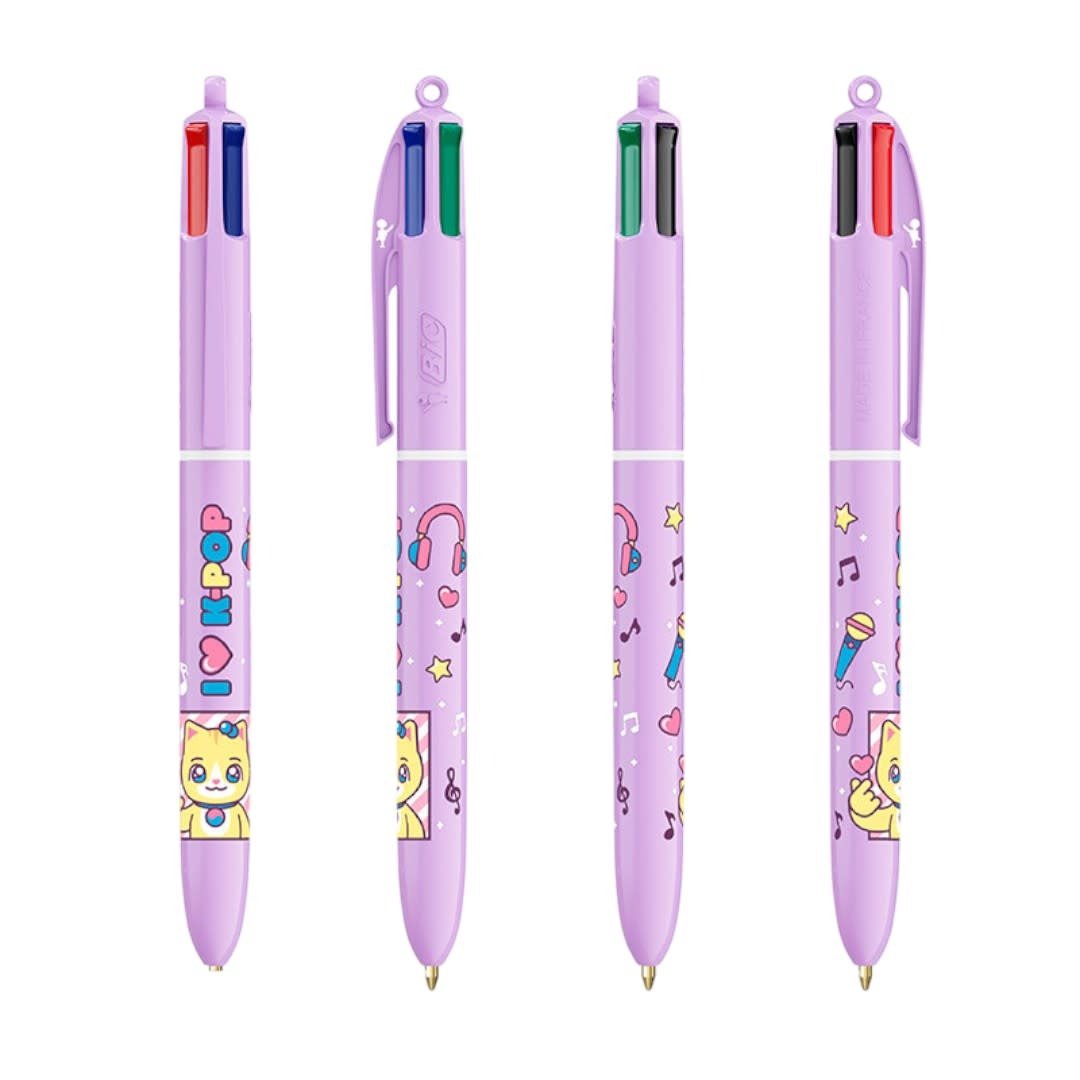 BESPOKE - K - POP - Stylo BIC 4 couleurs - Indpendant ONLY - Fans Geek Store