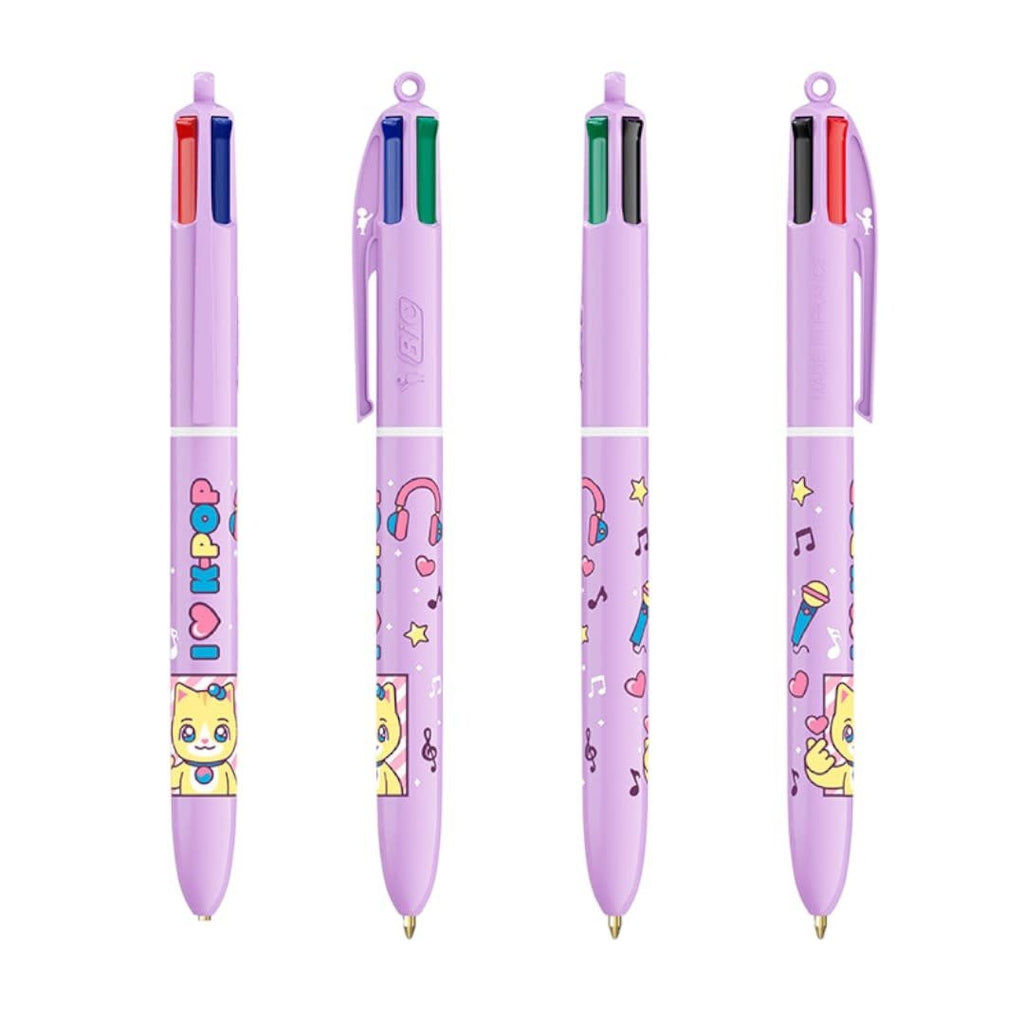BESPOKE - K - POP - Stylo BIC 4 couleurs - Indpendant ONLY - Fans Geek Store