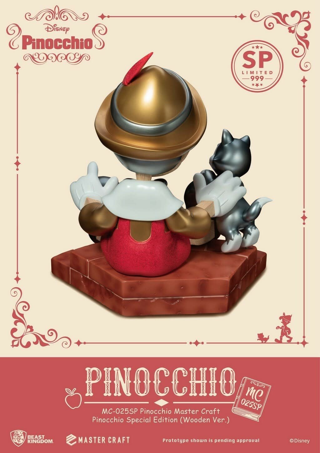 Disney: Pinocchio - Master Craft Pinocchio Wooden Version Special Edition Statue - Fans Geek Store