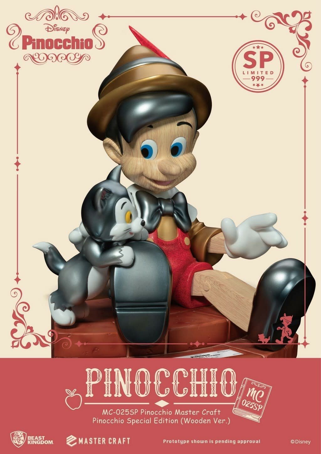 Disney: Pinocchio - Master Craft Pinocchio Wooden Version Special Edition Statue - Fans Geek Store