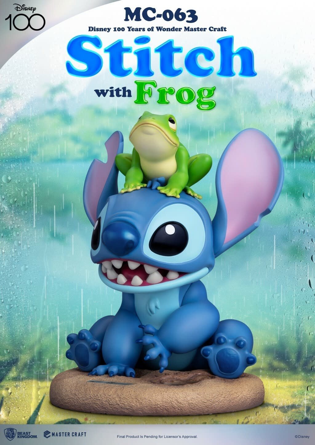 Disney: Lilo and Stitch - Master Craft Stitch with Frog Statue - Fans Geek Store